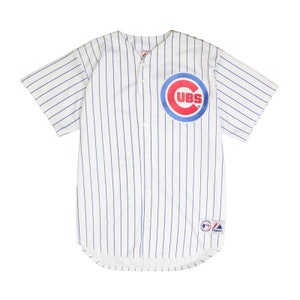Men's Majestic Chicago Cubs #23 Ryne Sandberg Authentic White/Blue Split  Fashion MLB Jersey