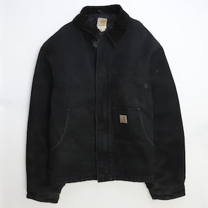 Carhartt デトロイトジャケット　J02 BLK Mens Carhartt J02-BLK Quilted Lined Workwear Jacket Distressed
