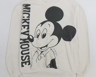 Vintage Mickey Mouse Disney Sweatshirt Size Large Double Sided 90s