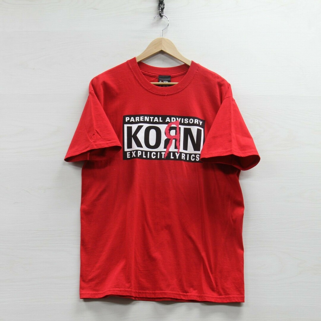 Vintage Korn Parental Advisory Explicit Lyrics Giant T-shirt Size Large 