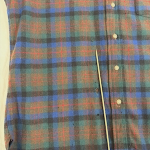 1970er Vintage Pendleton Cotton Bluse kariert Bild 10