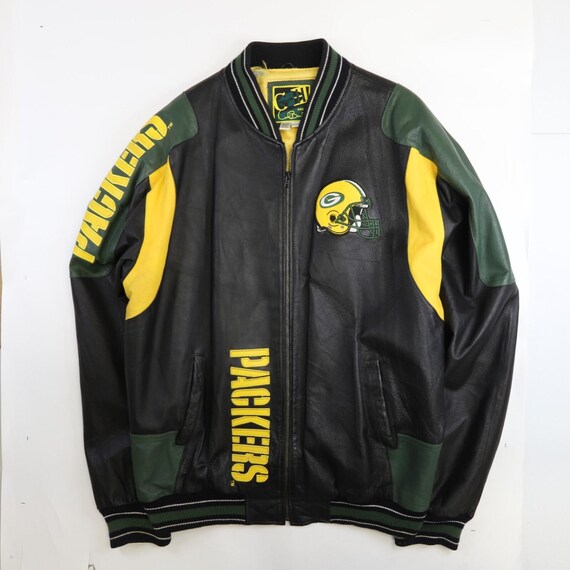 Leather Outfits Vintage Green Bay Packers Leather Jacket Nfl Green