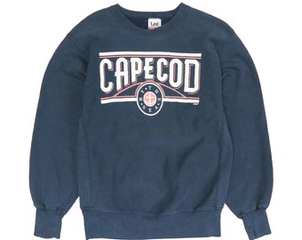 Vintage Cape Cod By The Sea Sweatshirt Crewneck Size Large Blue