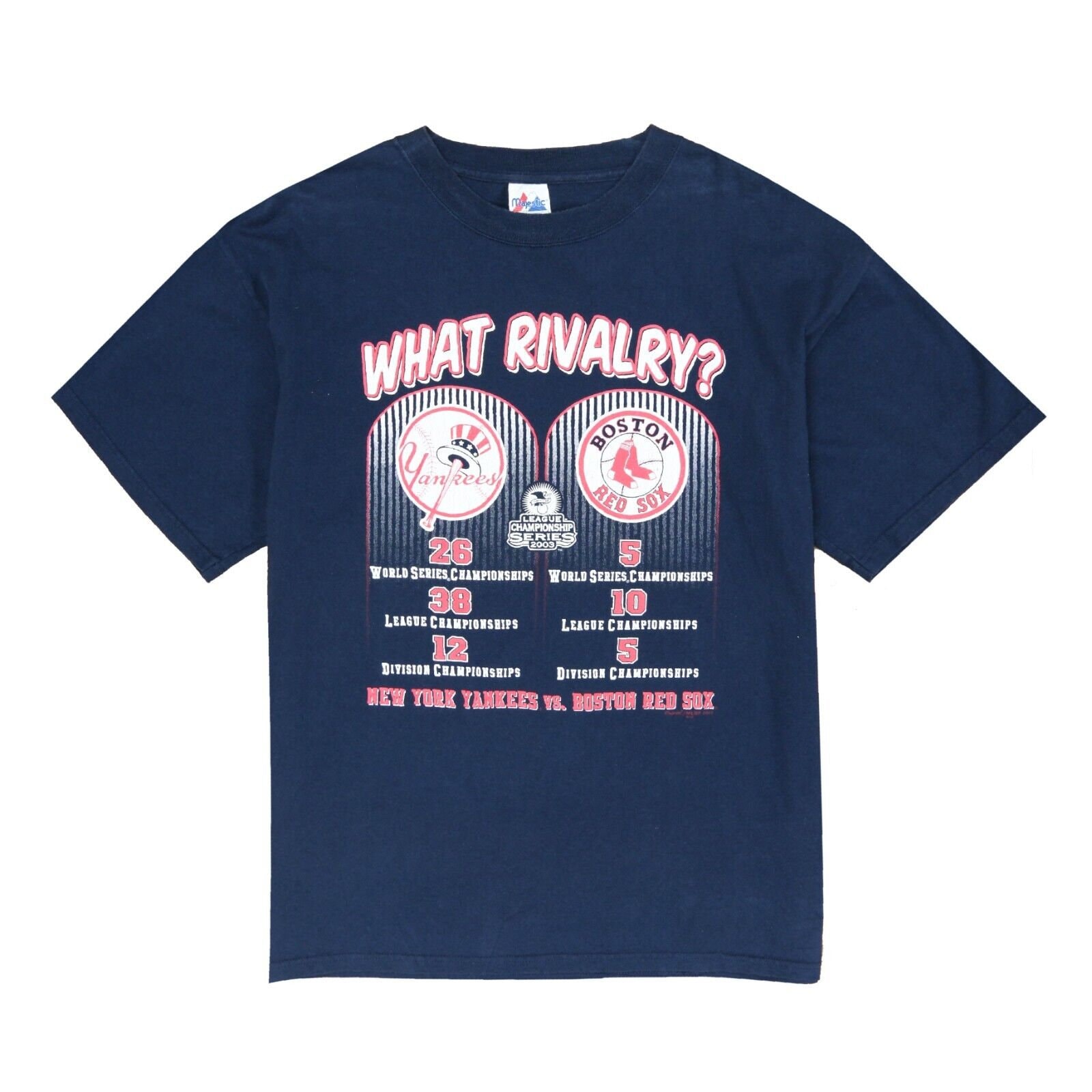 Vintage MLB (Majestic) - Boston Red Sox vs. New York Yankees T-Shirt 2003 Medium
