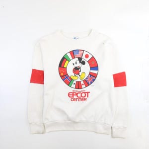 Vintage Mickey Mouse Disney Epcot Center Crewneck Sweatshirt Size Large 80s
