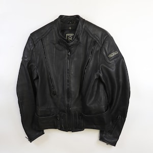 Vintage Hein Gericke Leather Cafe Racer Motorcycle Jacket Size 42