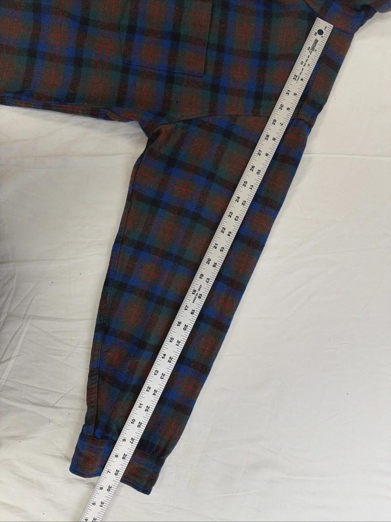 1970er Vintage Pendleton Cotton Bluse kariert Bild 6