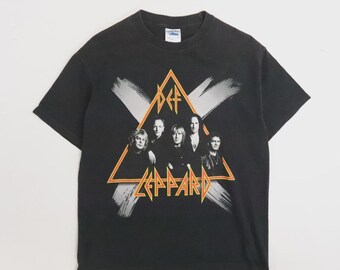 Vintage Def Leppard Tour T-Shirt Size Large Band Tee 2002