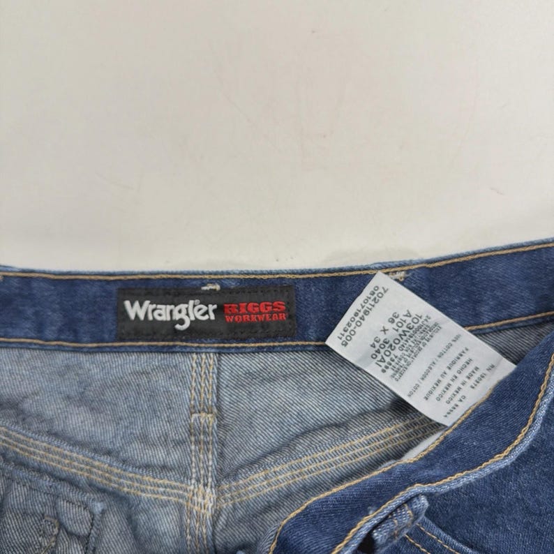 Vintage Wrangler Riggs Workwear Denim Jeans Pants Size 36 X 34 image 3