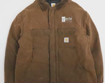 Carhartt Full Swing Jacket Size 2XL Brown Full Zip Work Wear