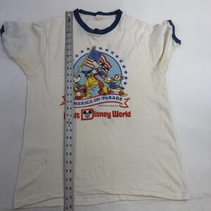 Vintage Mickey Mouse America On Parade Walt Disney World Ringer T-Shirt Large image 5