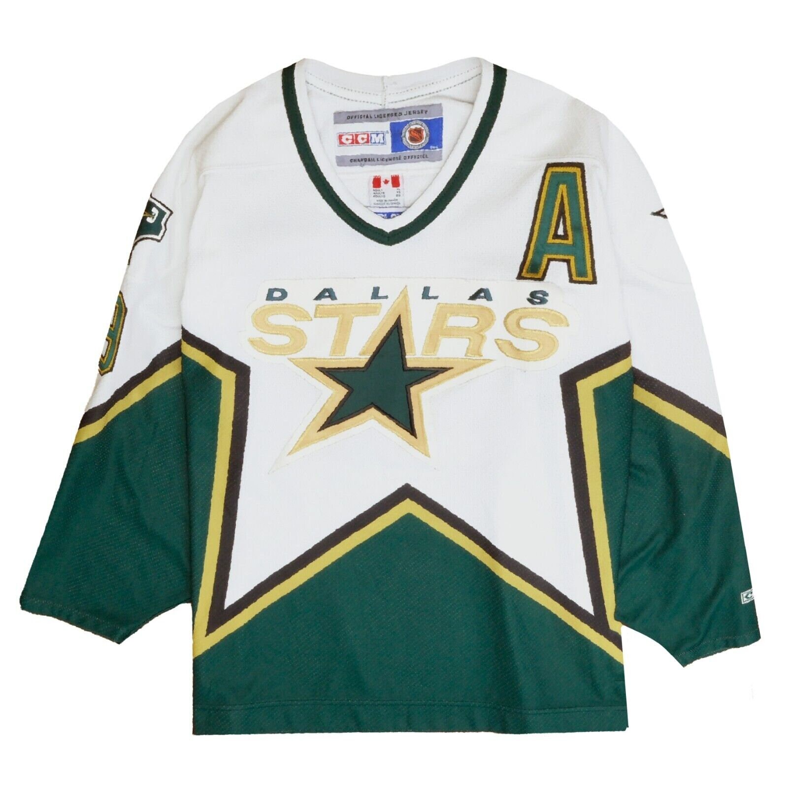 Vintage Vintage 90s Dallas Stars nhl hockey jersey white XL rare