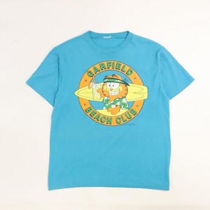Vintage Garfield Beach Club T-Shirt Size Large Cartoon 90s