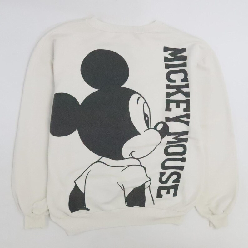 Vintage Mickey Mouse Disney Sweatshirt Size Large Double Sided 90s image 2