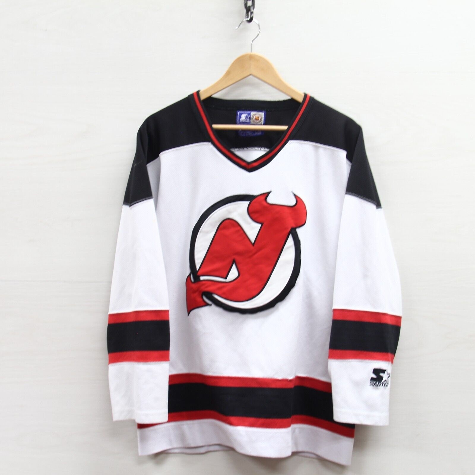 Jack Hughes New Jersey Devils Home Red NHL Hockey Jersey Size 50