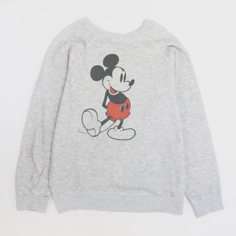 Vintage Micky Maus Disney Crewneck Sweatshirt Größe L 80er Jahre Bild 1