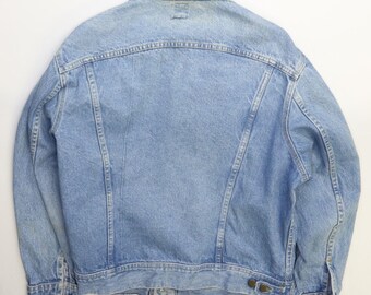 Lee 220J USA製 46~48? PATD-153438 Vintage Lee Riders PATD 153438 Mens Black Denim Jean Jacket