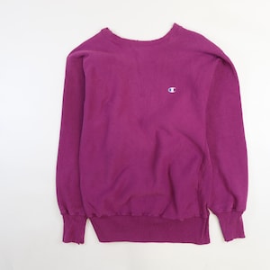 Vintage Champion Reverse Weave Crewneck Sweatshirt Size Large Purple 90s
