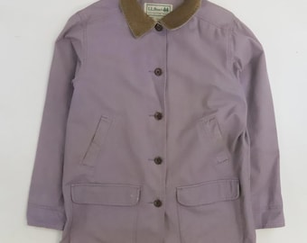 Chaqueta de trabajo vintage L.L. Bean Barn Coat para mujer, talla grande, color lila lavanda.
