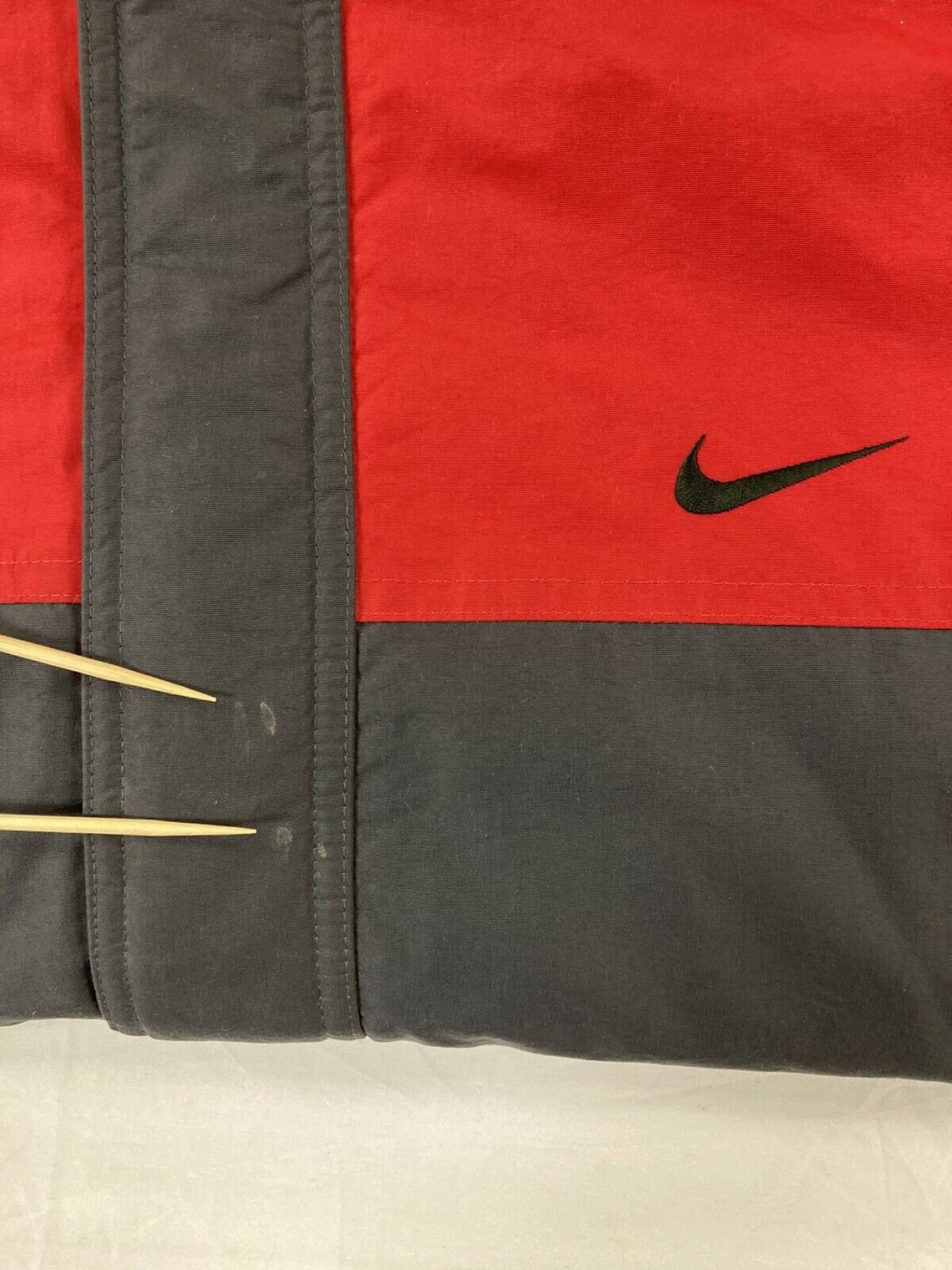 Vintage Nike Fleece Lined Jacket Size Large Red Black Etsy