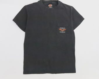 T-shirt vintage Harley Davidson St Thomas con taschino, taglia M, anni '90 (1995).