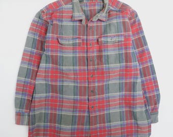 Camisa vintage de L.L. Bean con botones, talla 2XL, a cuadros.