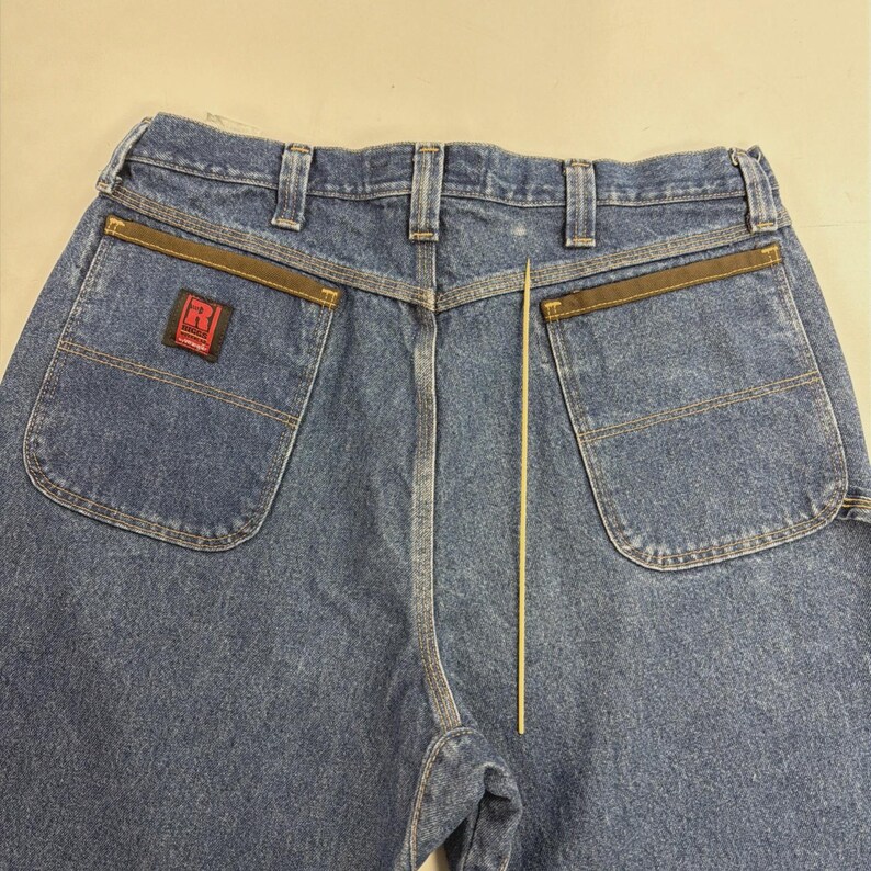 Pantalones vaqueros de trabajo Wrangler Riggs de mezclilla vintage, talla 38 x 34. imagen 9