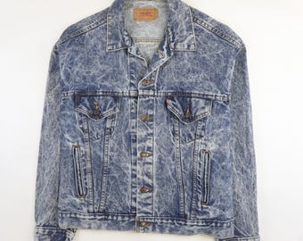 Vtg 80s 90s Levi's 70507 0218 Denim Trucker Jacket Medium
