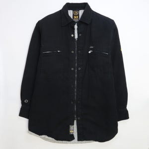 Vintage G Einheit Arbeitsjacke Größe Medium Schwarz 50 Cent Y2K