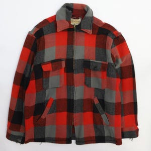 Vintage Melton Plaid Wool Jacket - Etsy