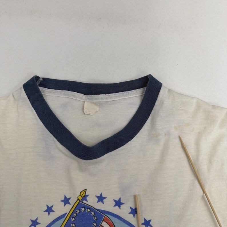Vintage Mickey Mouse America On Parade Walt Disney World Ringer T-Shirt Large image 3