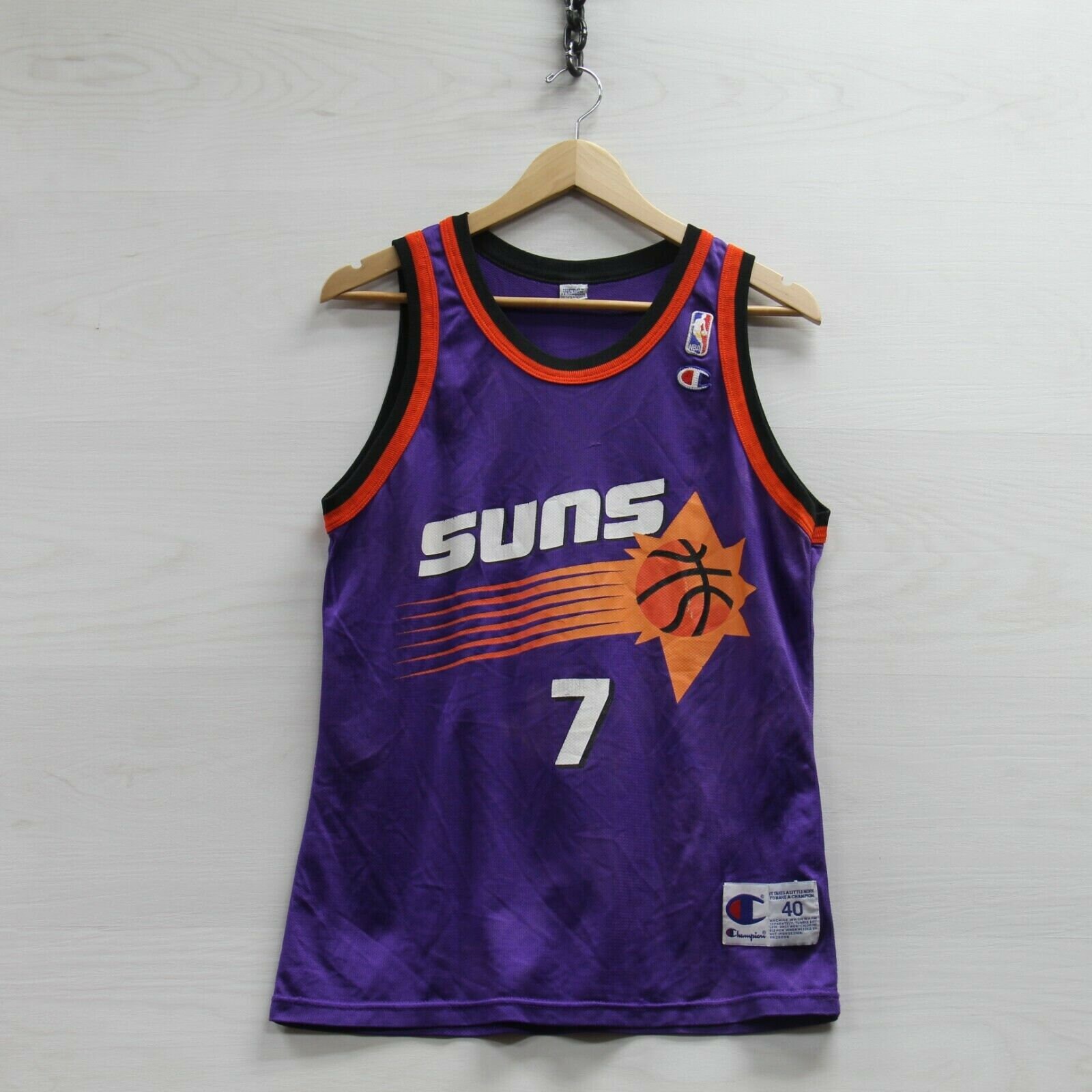 Vintage Phoenix Suns Kevin Johnson Champion Jersey Size 40 Medium
