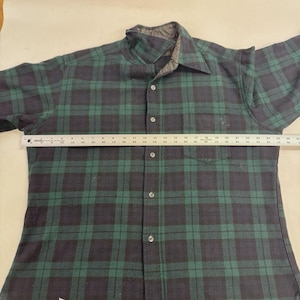 Vintage Pendleton Wool Lodge Button Up Shirt Size XL Green Plaid image 4