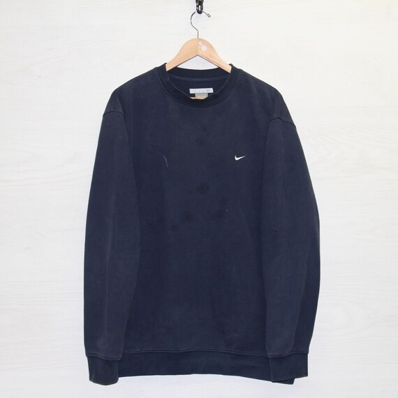 Vintage Nike Sweatshirt Crewneck Size Large Navy Blue - Etsy