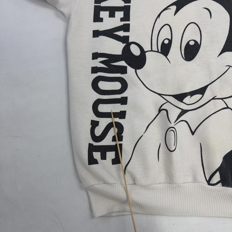 Vintage Mickey Mouse Disney Sweatshirt Size Large Double Sided 90s image 9