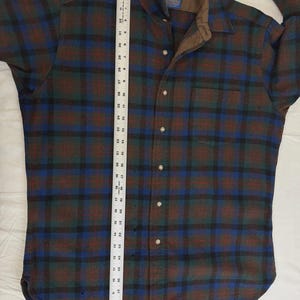 1970er Vintage Pendleton Cotton Bluse kariert Bild 5