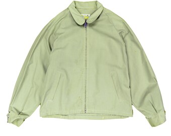 1980s Royal Blue Cotton Harrington Bomber Jacket Size XL Made in