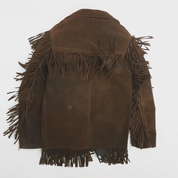 Vintage Western Leather Suede Fringe Jacket Size Medium Brown - Etsy
