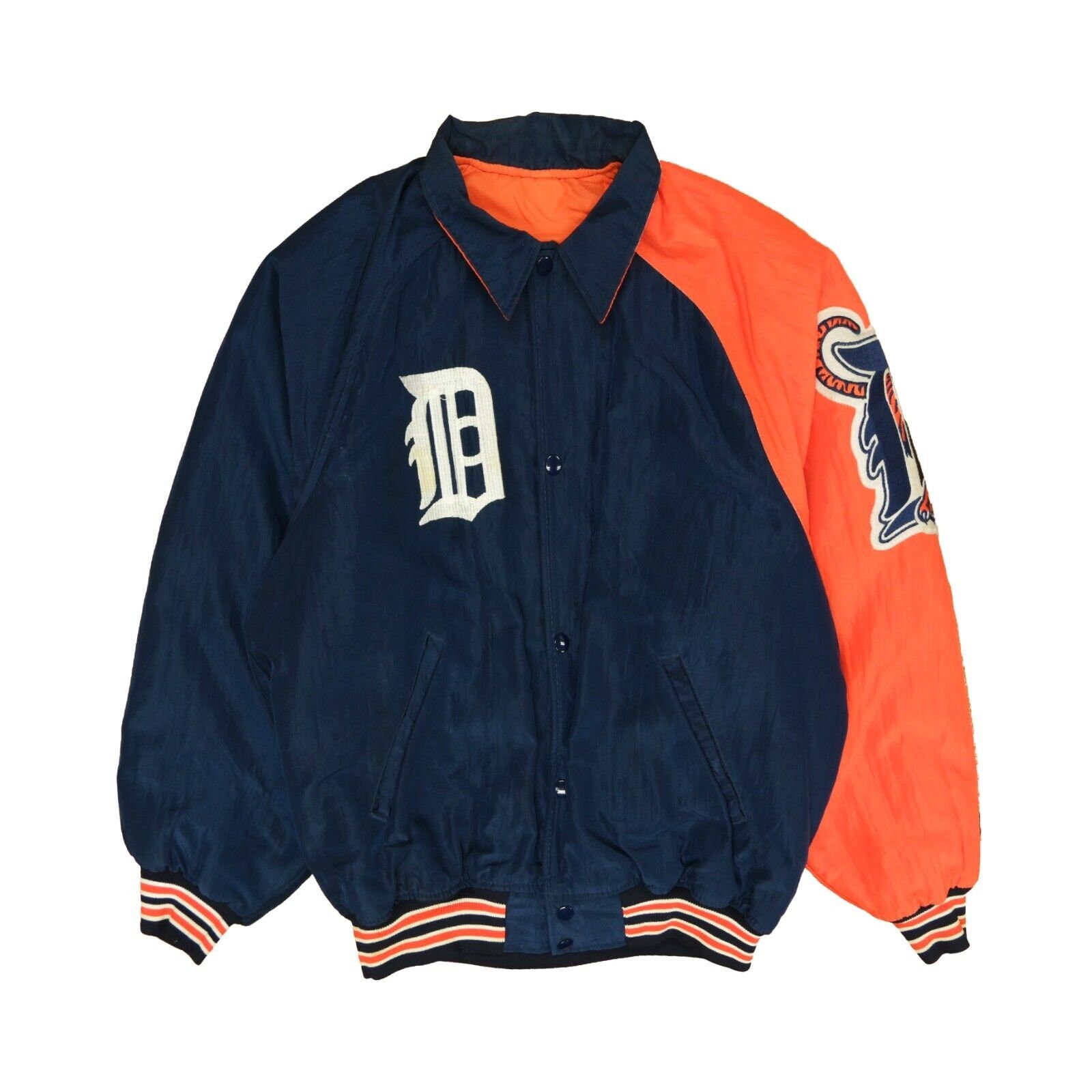 Vintage Detroit Tigers Starter Dugout Bomber Jacket Size 