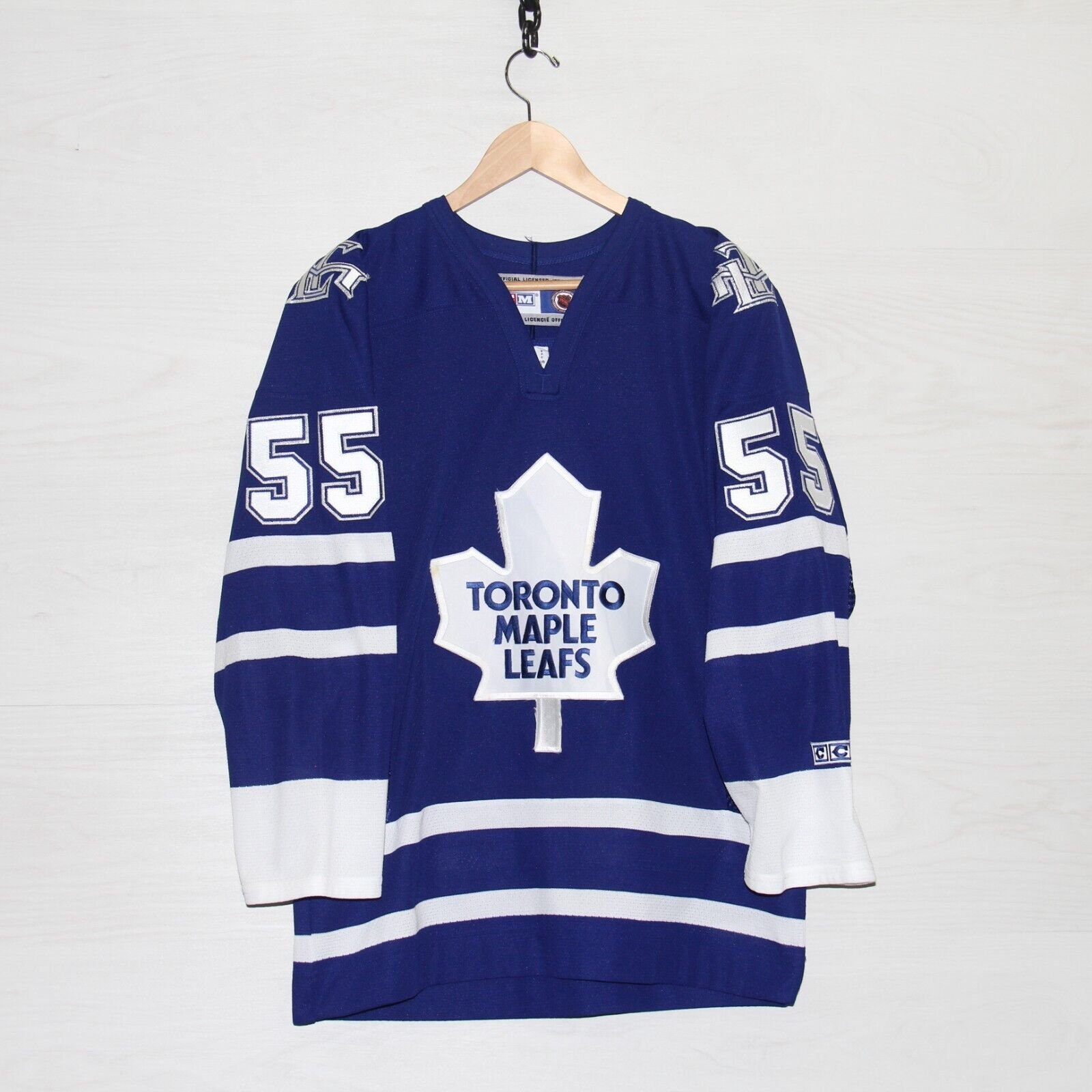 Vintage Toronto Maple Leafs Ccm Hockey Jersey Size Small Blue Nhl Made In  Canada