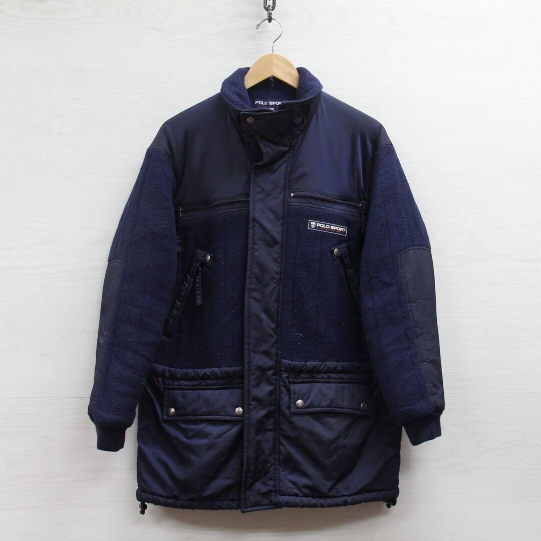 Vintage Polo Sport Ralph Lauren Fleece Coat Jacket Size Medium 