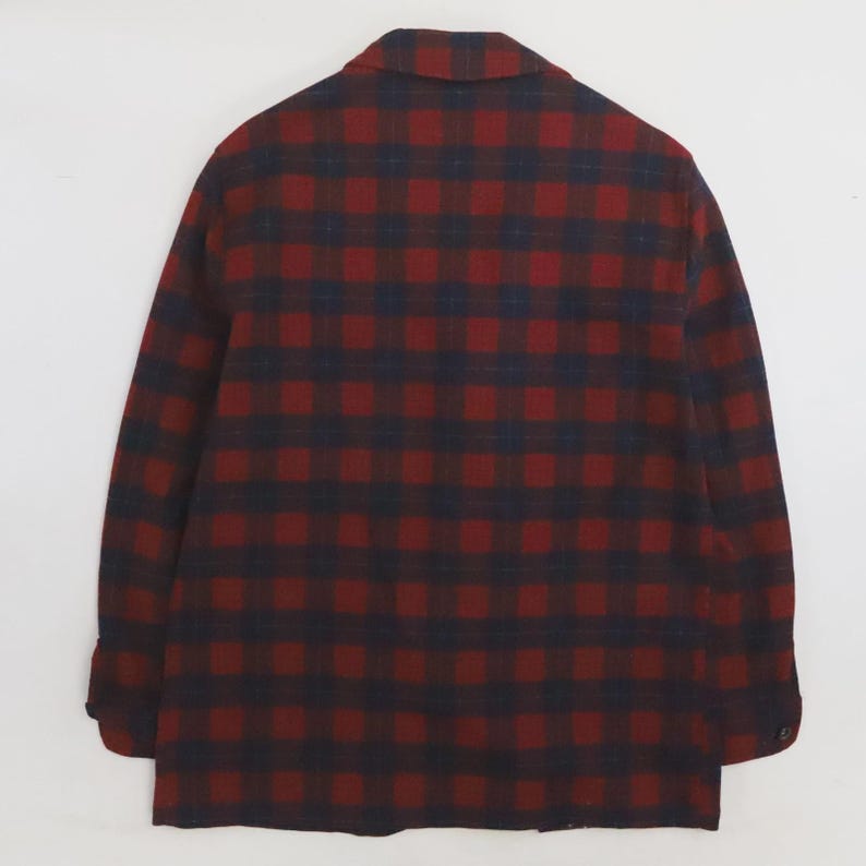 Vintage Pendleton Wool Chore Shirt Jacket Size Large Plaid image 2