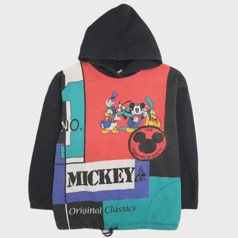 Sudadera con capucha vintage de Mickey Mouse & Co. de Disney, talla mediana, años 90. imagen 1
