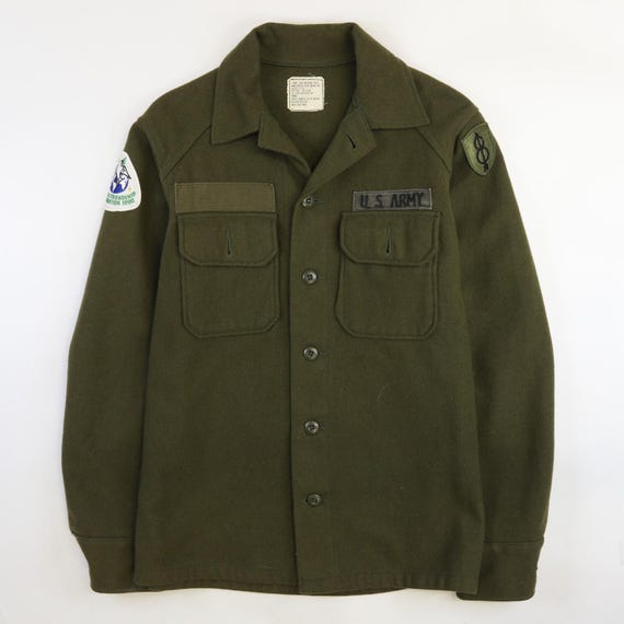 米軍 US ARMY フィールドウール OG-108 CPO 楽天市場】米軍 US.ARMY 1950年代 デッドストック ウールシャツ