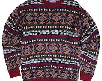 Vintage Pendleton Wolle stricken Rundhals Pullover Größe groß Pullover