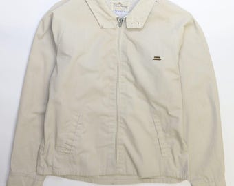 1980s Royal Blue Cotton Harrington Bomber Jacket Size XL Made in