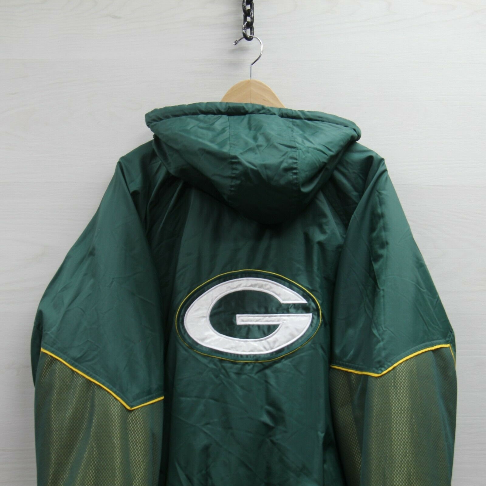 Vintage Green Bay Packers Pro Player Puffer Fleece Jacket 2XL 90s NFL Reversible