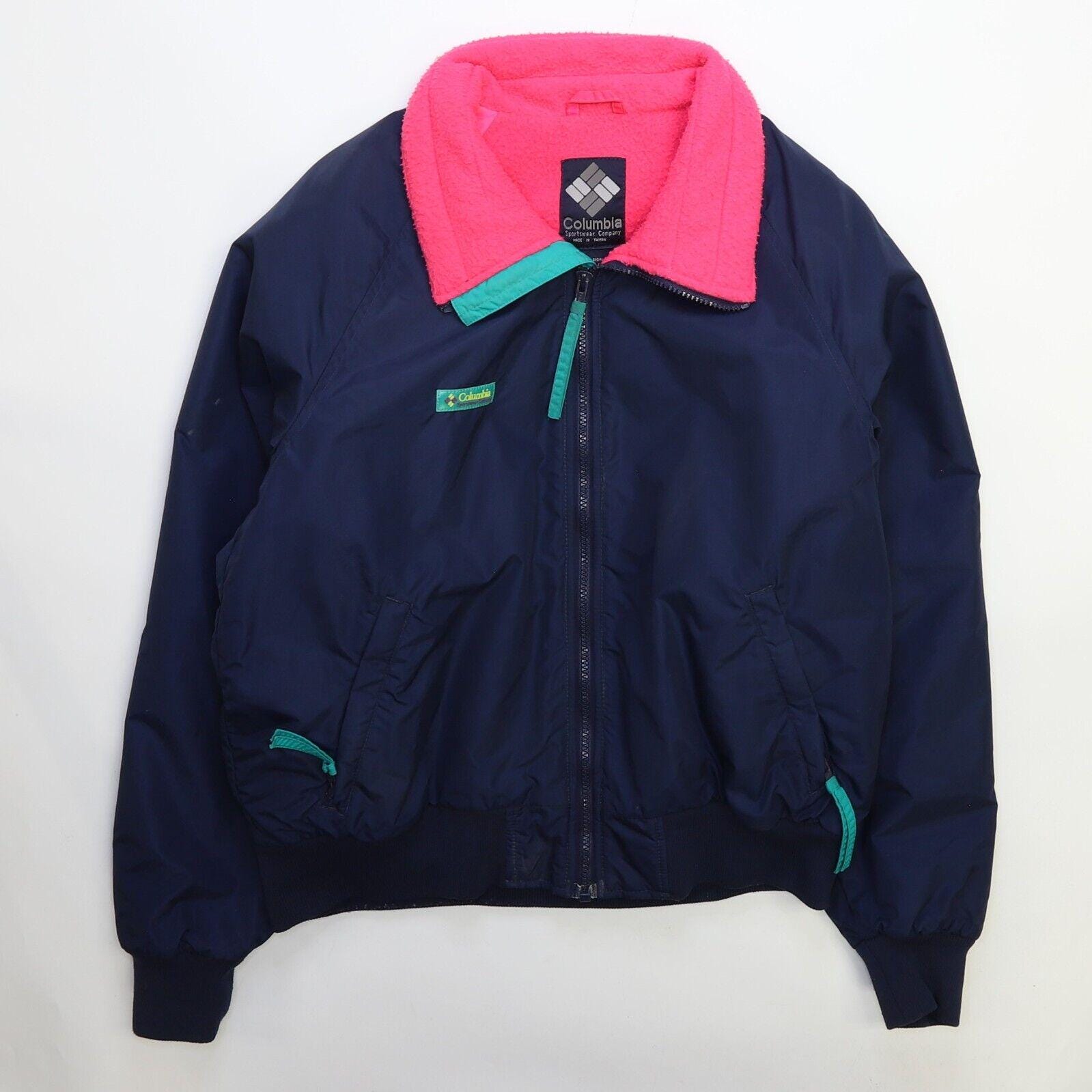 Vintage Columbia Bomber Jacket Womens Size XL Fleece Lined
