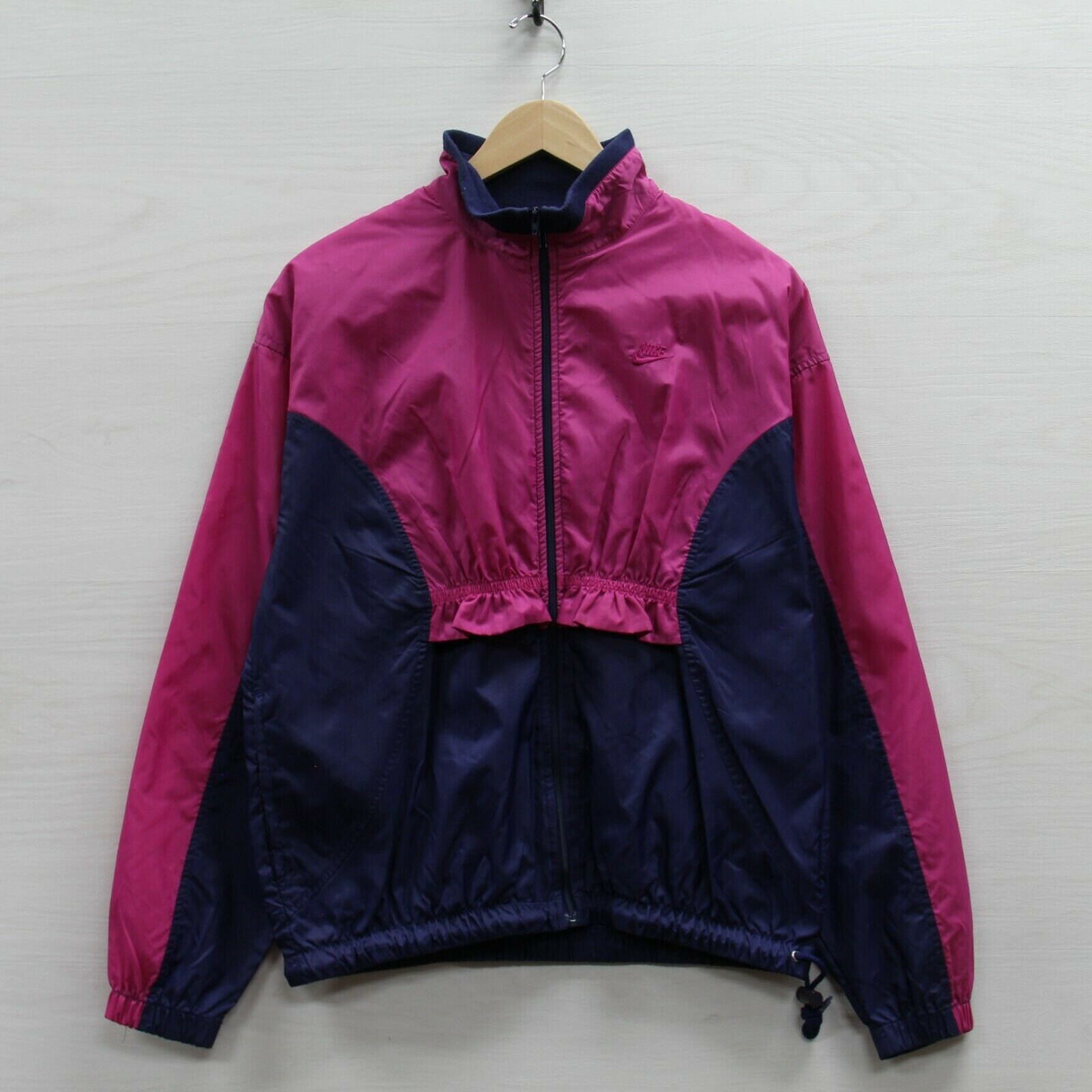 Vintage Nike Windbreaker Light Jacket Womens Size Medium 90s Embroidered Swoosh