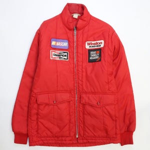 VintageNASCAR Winston Racing Jacke Größe Large Rot